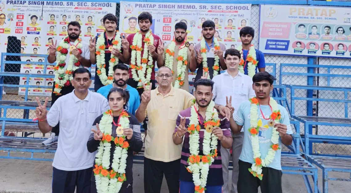 स्टेट सीनियर वुशु चैम्पियनशिप में प्रताप स्कूल के खिलाड़ियों ने जीते पांच स्वर्ण पदक