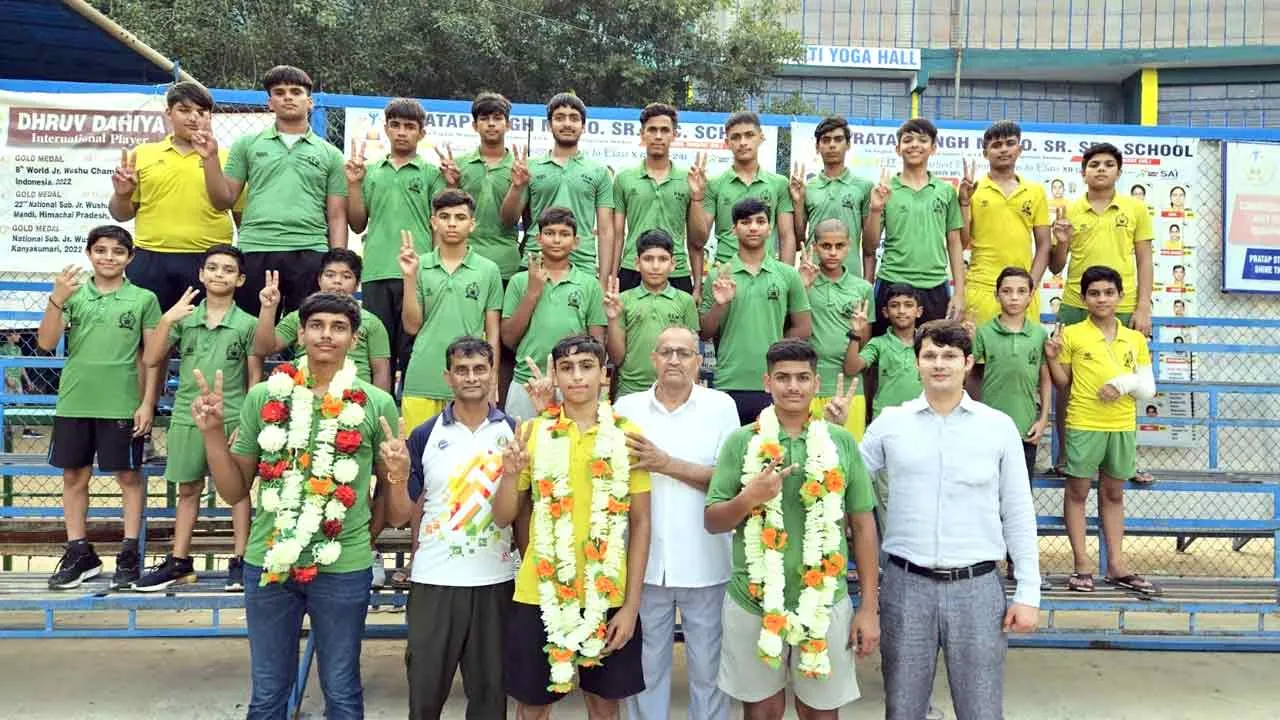 स्टेट स्कूल कराटे में प्रताप स्कूल के खिलाड़ियों ने जीते 3 पदक