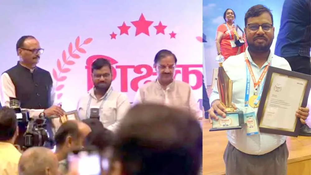 शिक्षक विष्णु गुप्ता इन्सां को डिप्टी सीएम ने शिक्षक सम्मान से नवाजा