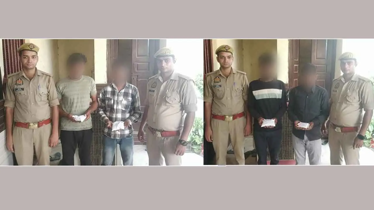चार मादक पदार्थ तस्कर गिरफ्तार, चरस व स्मैक बरामद