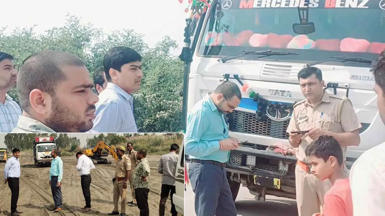 मण्डावर व नंगलाराई खनन प्वाइंट्स पर प्रशासन की छापेमारी