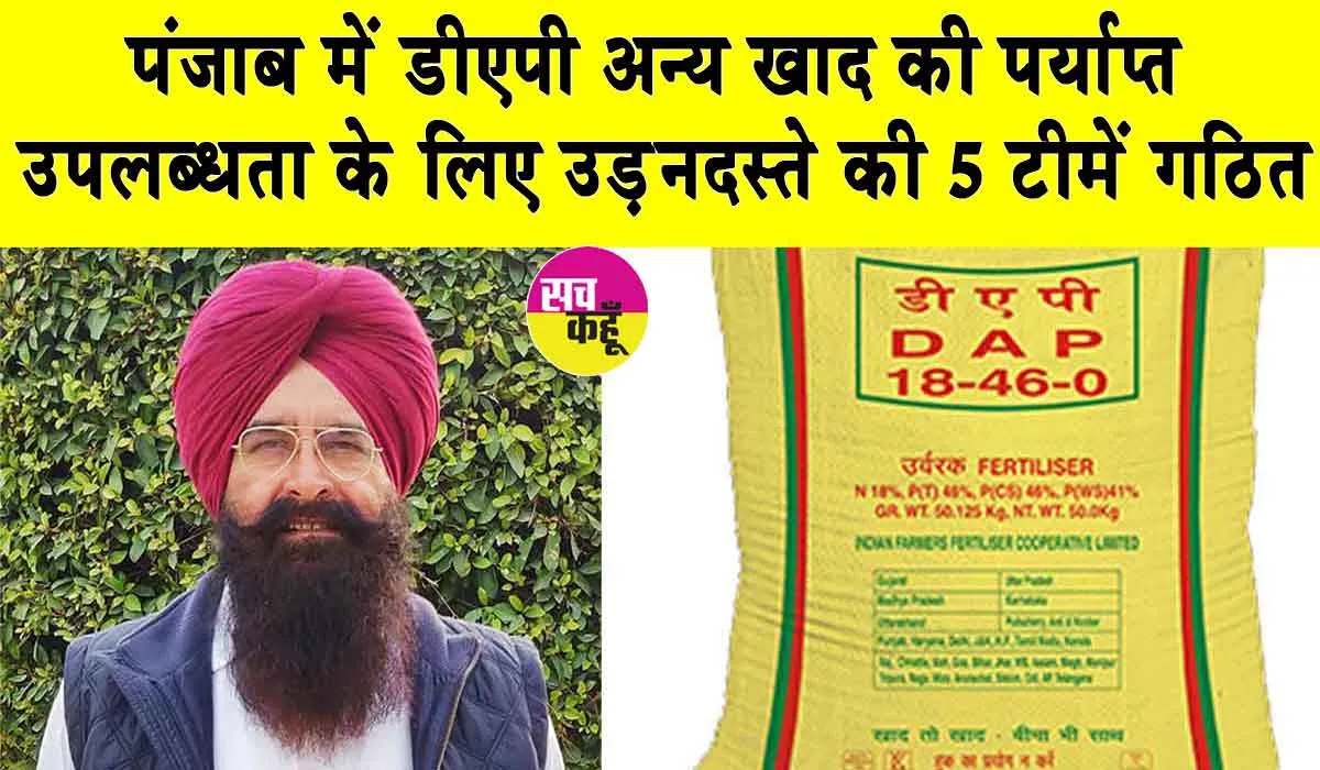 खाद जमाखोरी पर नकेल: पंजाब में डीएपी अन्य खाद की पर्याप्त उपलब्धता के लिए उड़नदस्ते की 5 टीमें गठित