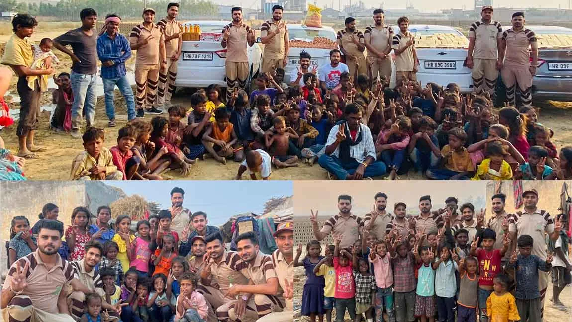 हरिगढ़ किंगण, चीका में डेरा सच्चा सौदा अनुयायियों ने जरूरतमंद को बांटे मिठाई व दीये