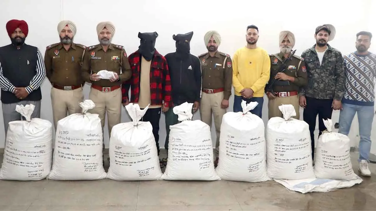 जालंधर पुलिस को मिली बड़ी सफलता, अंतरराज्यीय ड्रग रैकेट का पर्दाफाश, 15 क्विंटल ड्रग बरामद