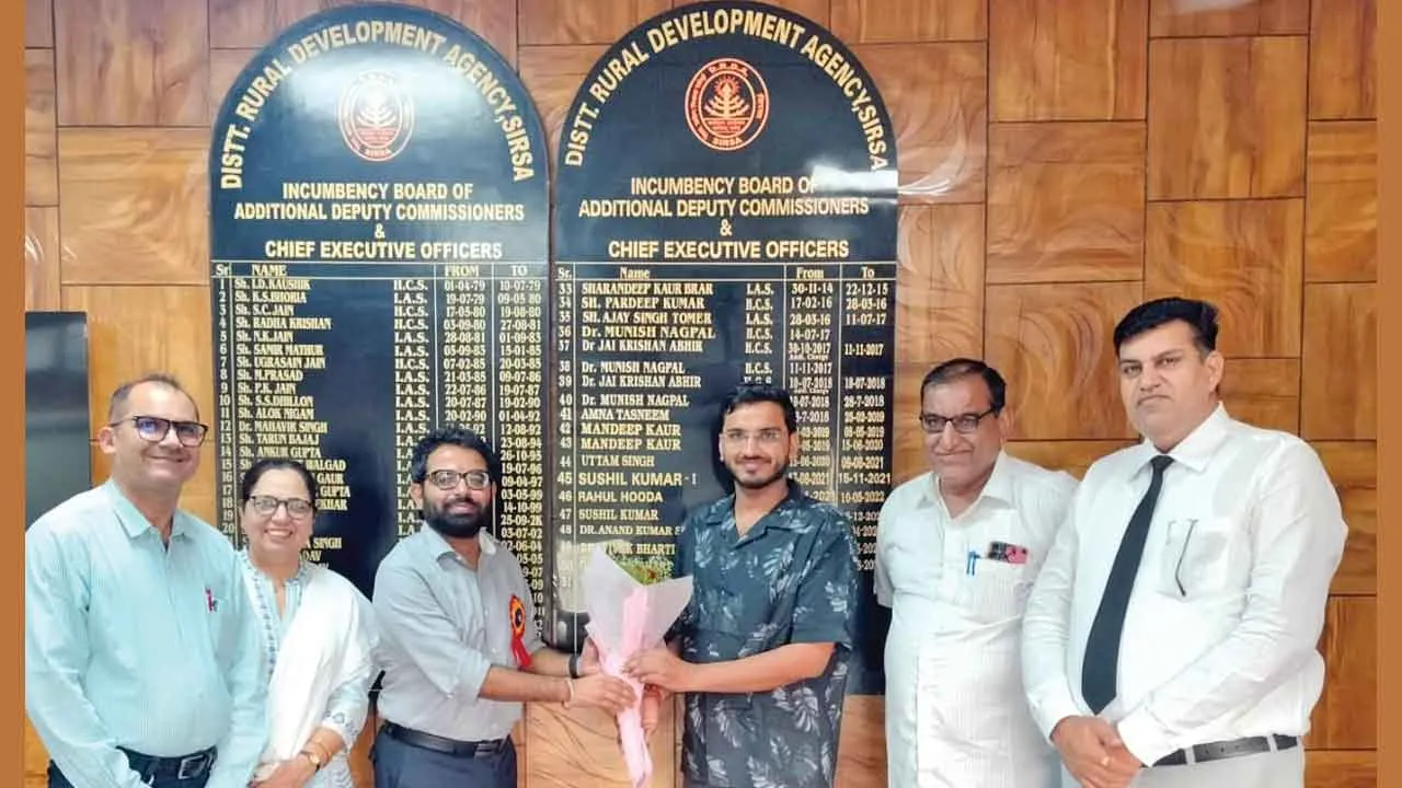 सरसा से चुने गए नव जज नवीन धेतरवाल को एडीसी ने किया विशेष रूप से आमंत्रित