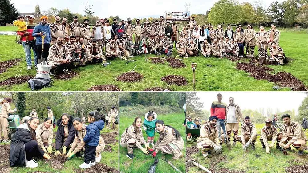London: पावन एमएसजी अवतार माह में डेरा प्रेमियों ने लंदन को दी हरियाली की सौगात, लगाए 1160 पौधे