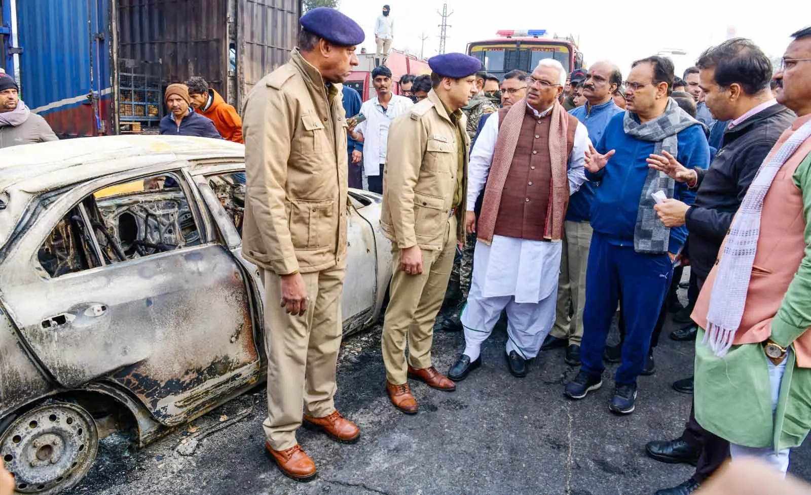 Jaipur Tanker Blast News: मुख्यमंत्री, उप मुख्यमंत्री एवं चिकित्सा मंत्री ने लिया एस एम एस अस्पताल पहुंचकर स्थिति का जायजा