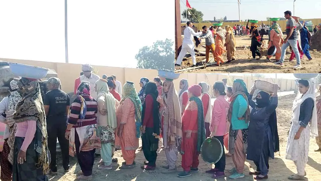 कैथल मानवता भलाई केन्द्र में जोर शोर से चल रहा शेड निर्माण कार्य