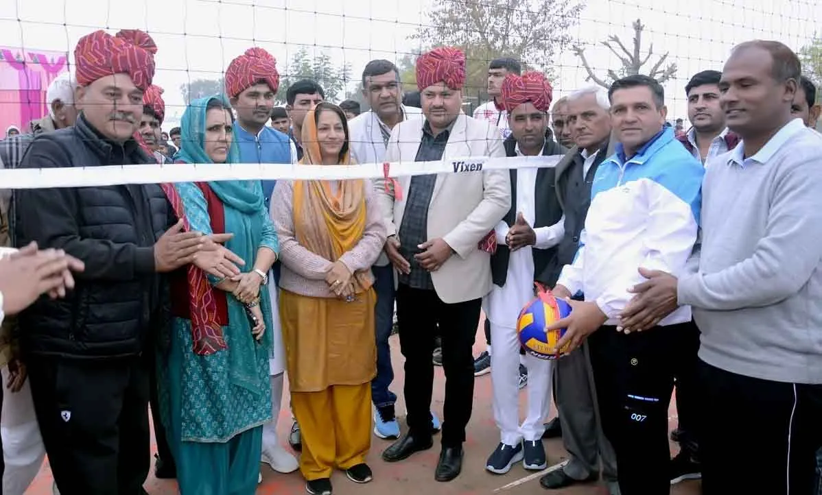 46वीं राजस्थान स्टेट वॉलीबॉल चैंपियनशिप सब जूनियर वर्ग गर्ल्स व बॉयज प्रतियोगिता का उद्घाटन