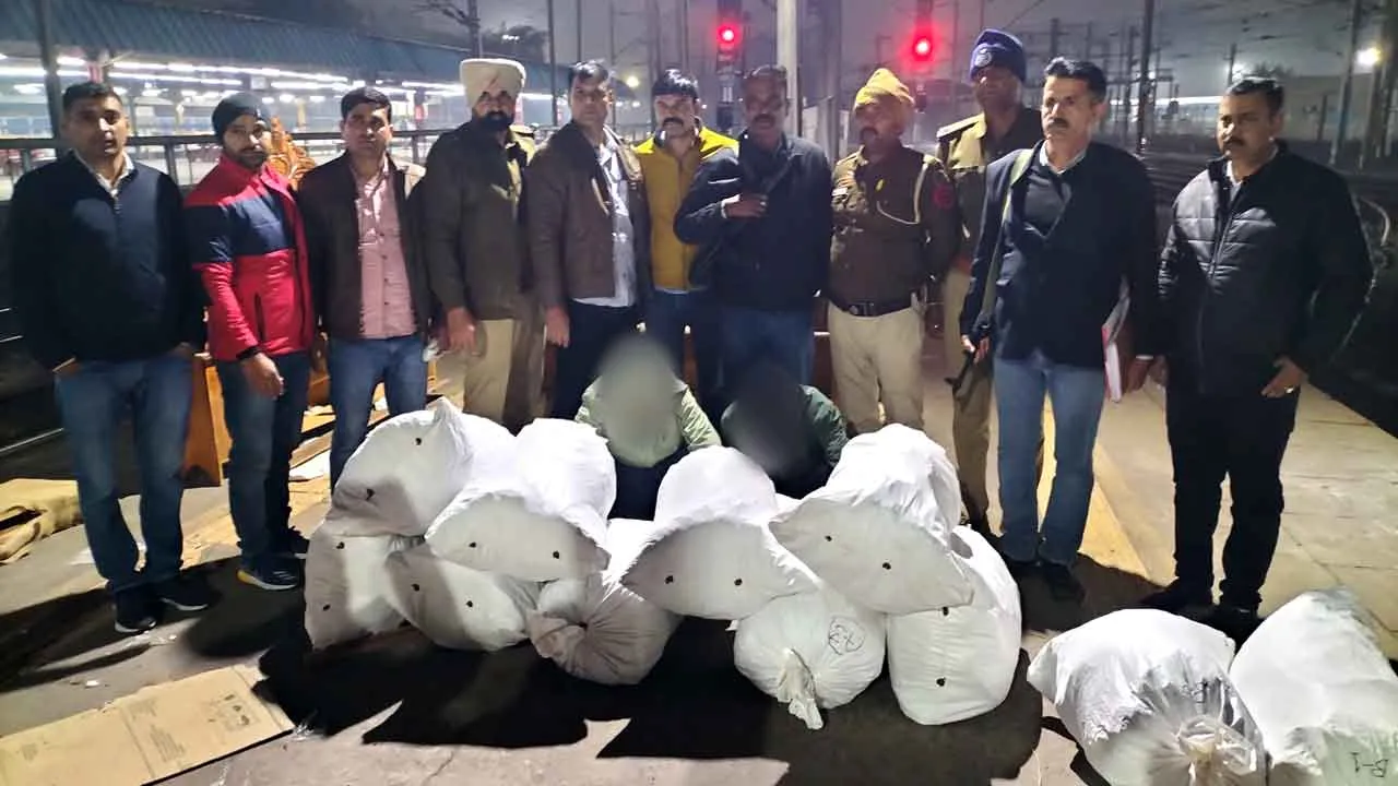 त्रिपुरा से पार्सल से भेज रहे थे गांजा, दिल्ली रेलवे स्टेशन पर 1 क्विंटल 32 किलो गांजा बरामद