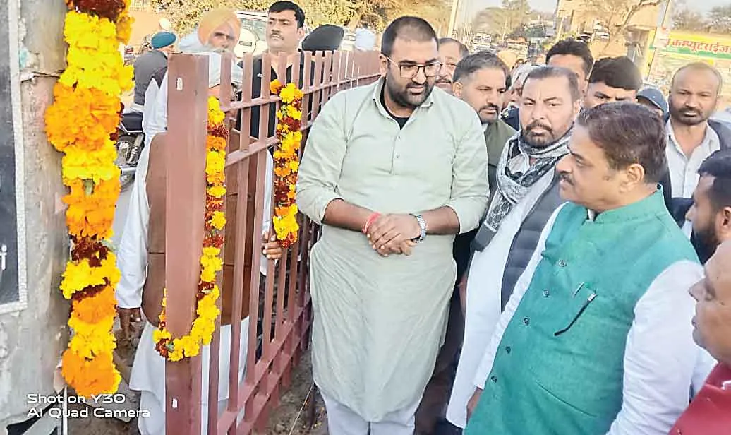 विधायक ने शुरू कराया शहर के डिवाइडर का निर्माण कार्य