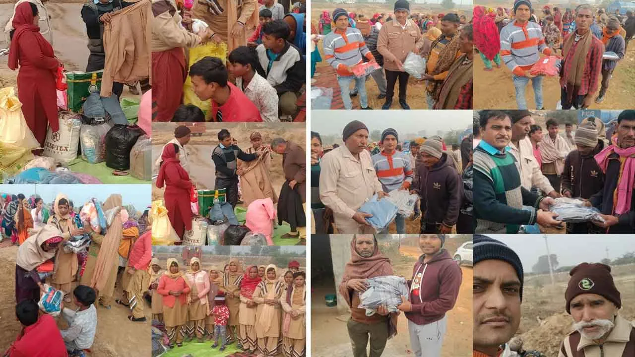 बरवाला ब्लॉक की साध-संगत ने जरूरतमंदों को बांटे गर्म कपड़े