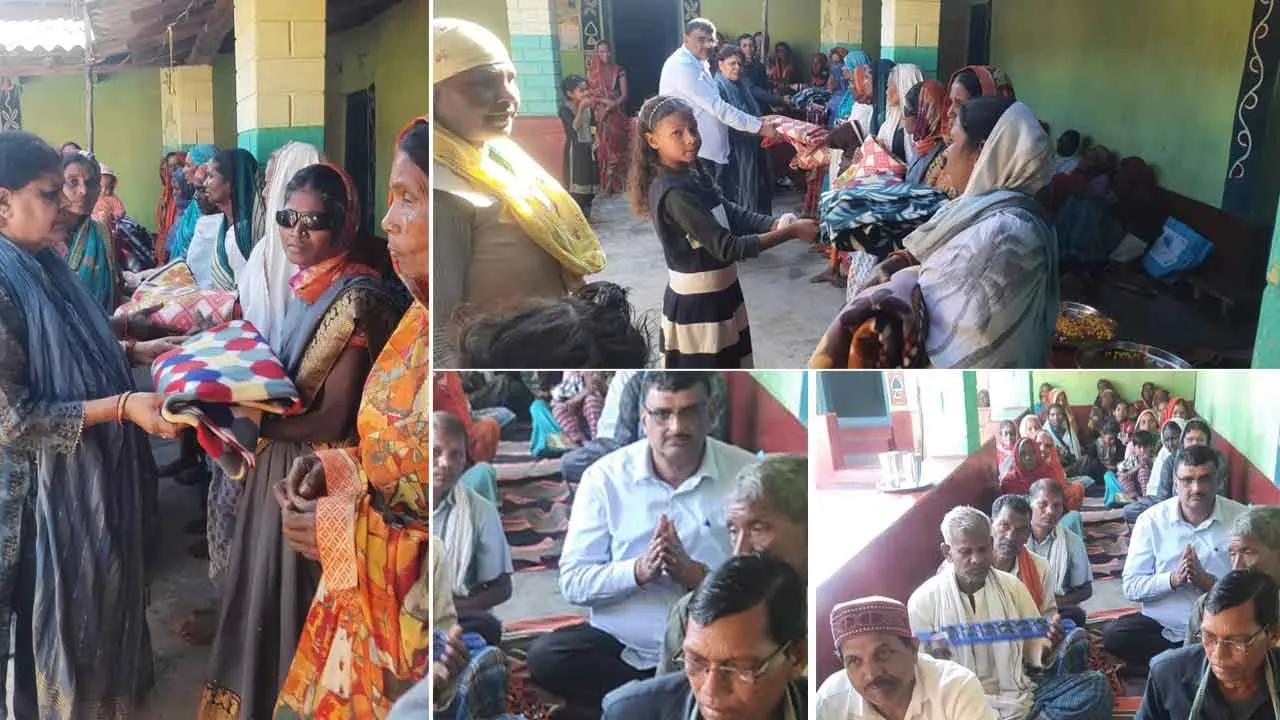 Chhattisgarh: छत्तीसगढ़ में साध संगत ने गाया गुरुयश, जरूरतमंदों को दिये कंबल