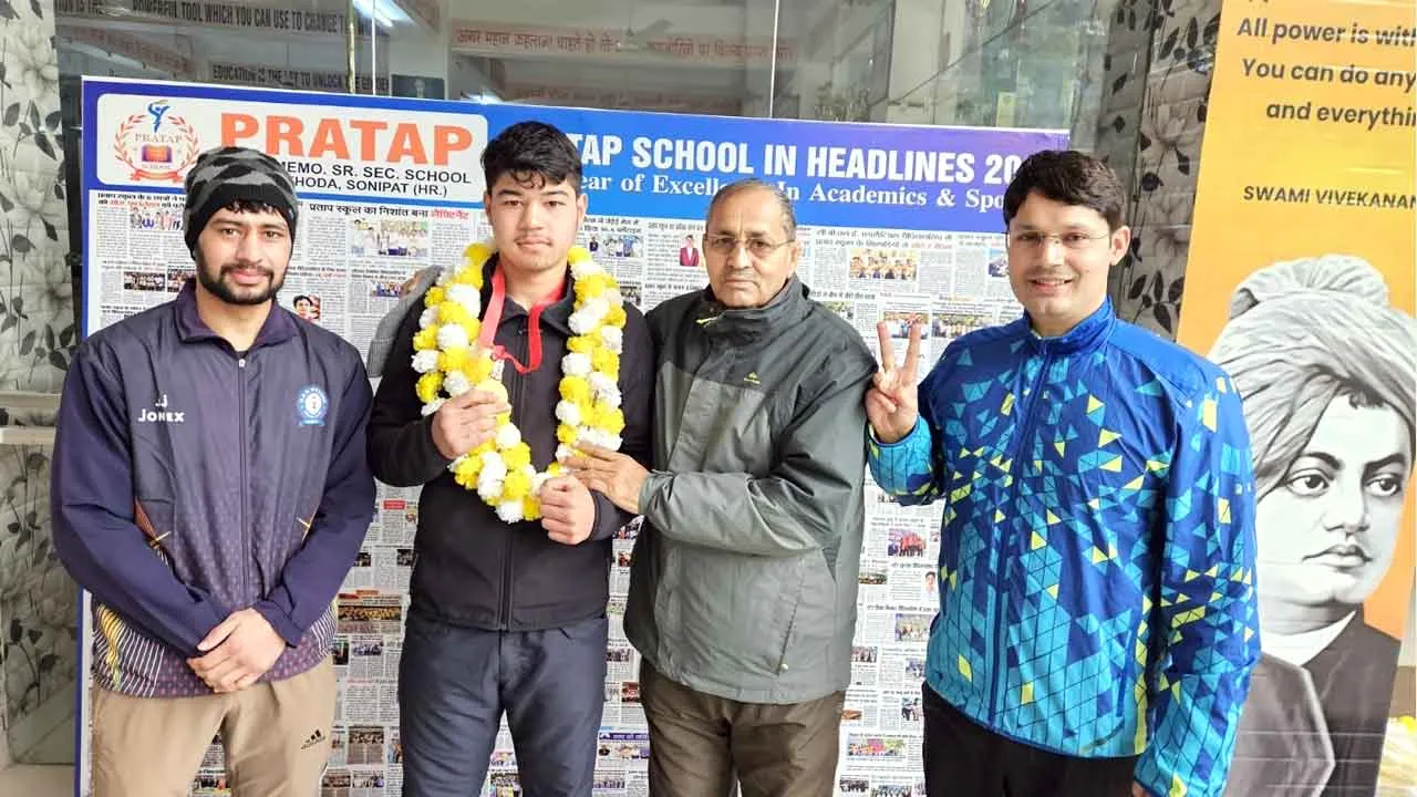 यूथ स्टेट बॉक्सिंग चैम्पियनशिप में प्रताप स्कूल के रीद्धूमन ने जीता गोल्ड
