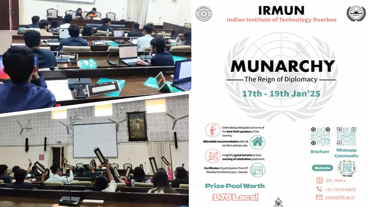 MUNarchy’25: आईआईटी रुड़की में होगा अंतरराष्ट्रीय कूटनीति का महासंगम
