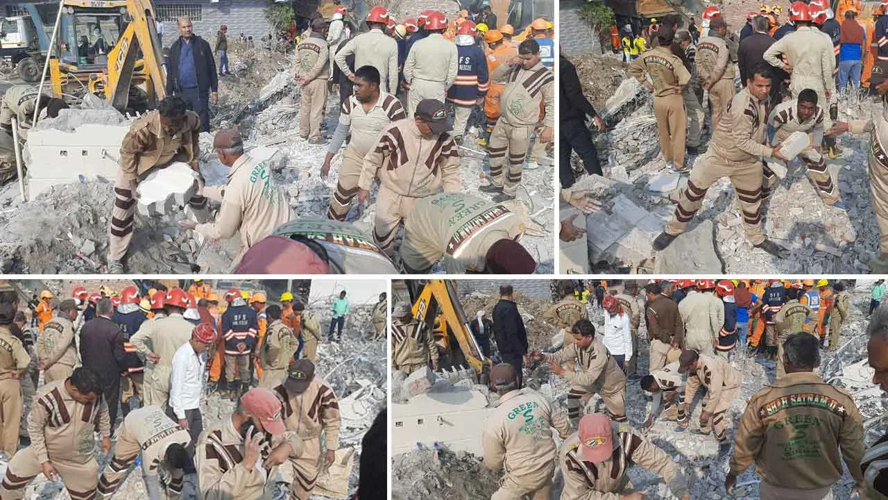Delhi Building Collapse: दिल्ली में बहुमंजिला बिल्डिंग में दबे लोगों के लिए मददगार साबित हुए ‘ग्रीन एस’ के सेवादार
