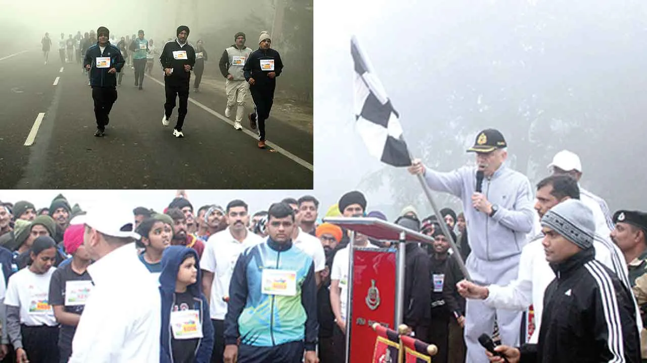 BSF: बीएसएफ ने निकाली मैराथन, दिया नशे छोड़ने का संदेश