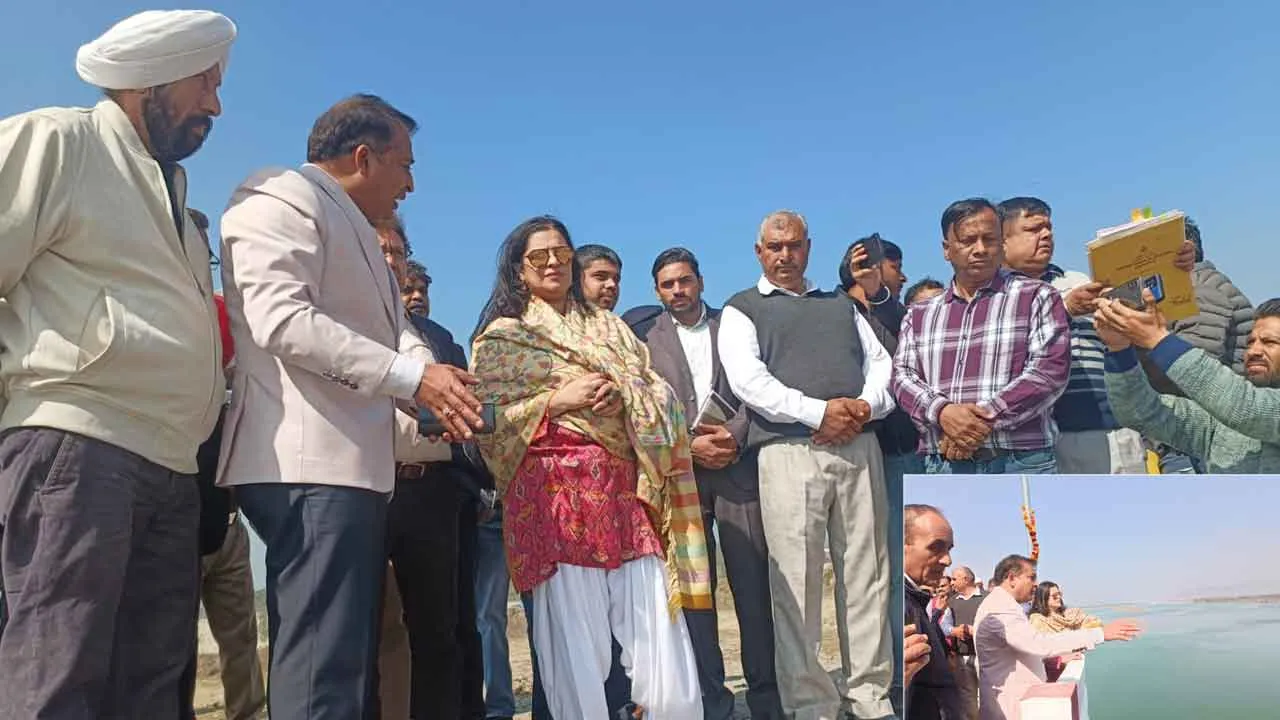 सिंचाई विभाग की मंत्री श्रुति चौधरी ने किया हथिनीकुंड बैराज पर चल रहे विकास कार्य का निरीक्षण