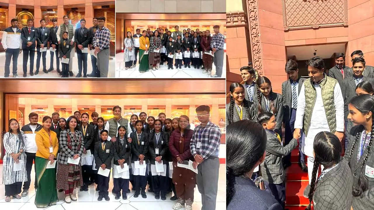 शिखर शिक्षा सदन के विद्यार्थियों ने संसद भवन की कार्यवाही देखी