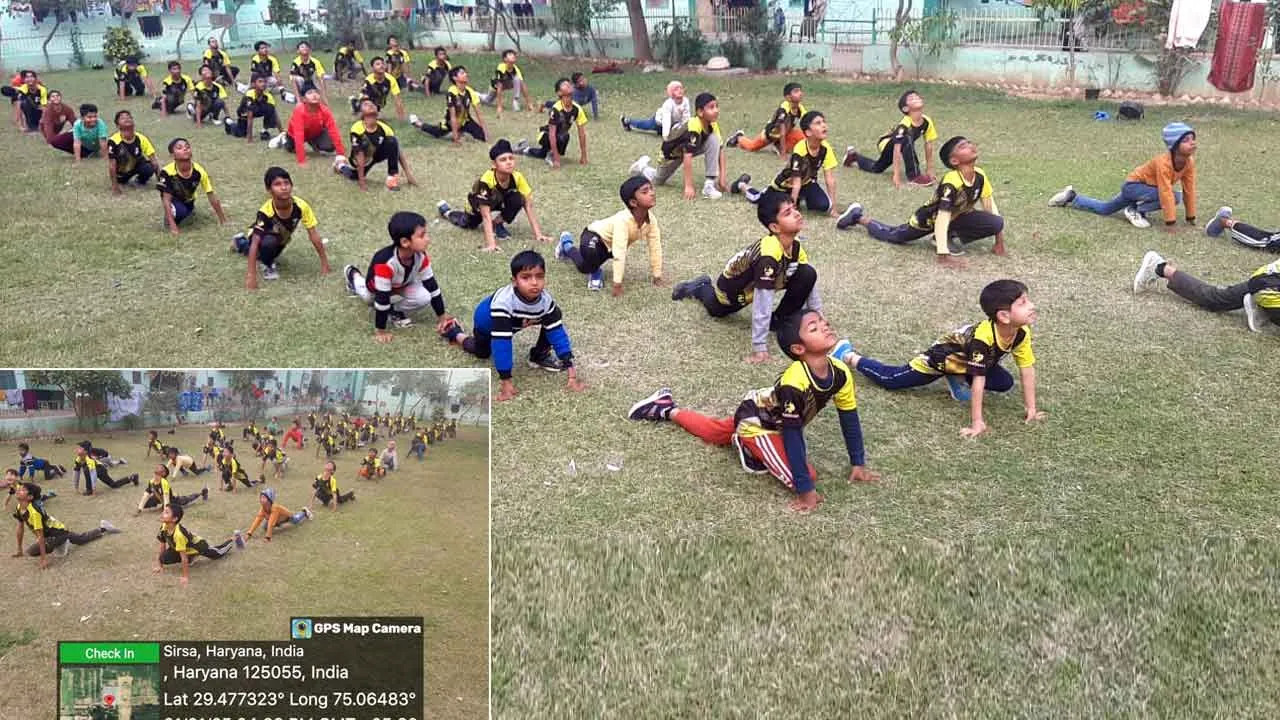 Surya Namaskar Abhiyan: शाह सतनाम जी बॉयज स्कूल की खेल नर्सरी में ‘सूर्य नमस्कार’ अभियान शुरू