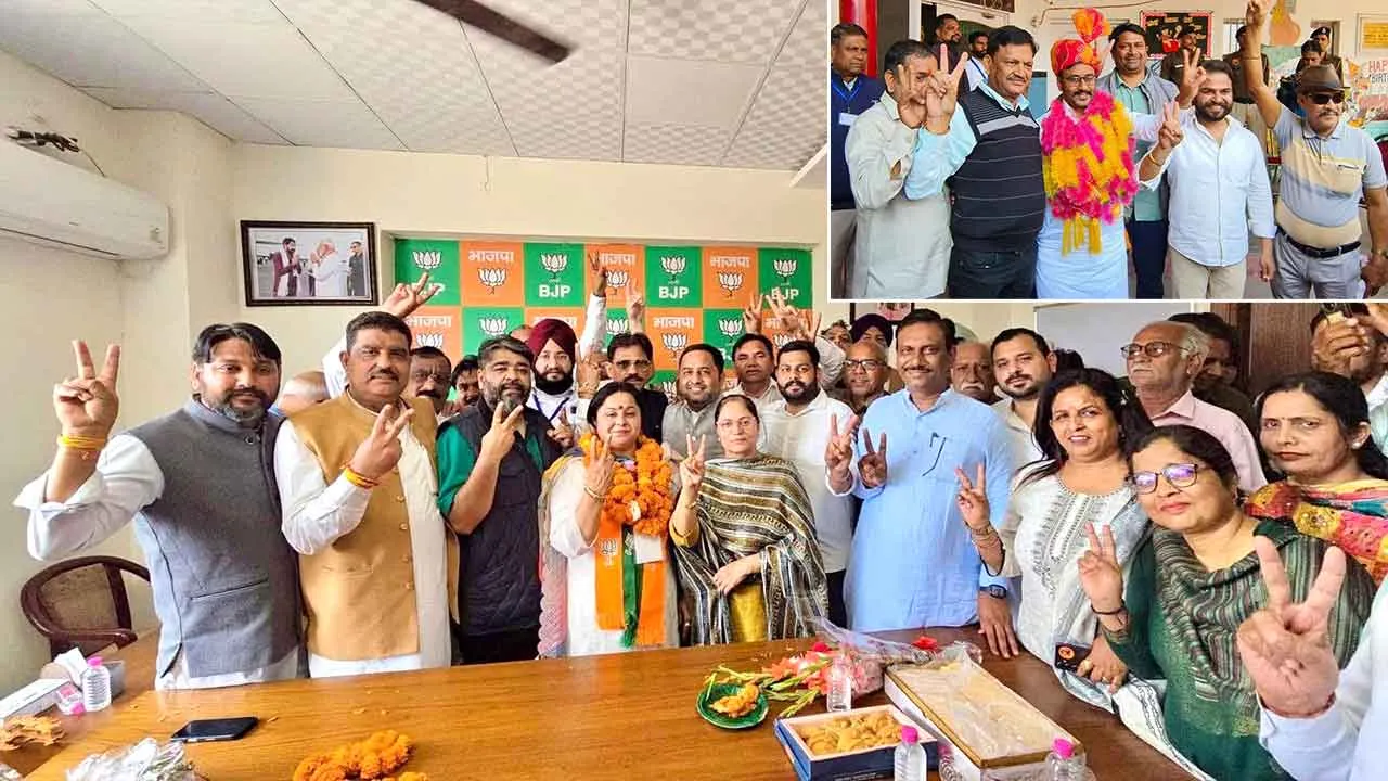 अंबाला शहर में बीजेपी प्रत्याशी शैलजा सचदेवा ने जीत हासिल की, बराड़ा नगरपालिका में रजत मलिक ने मारी बाजी