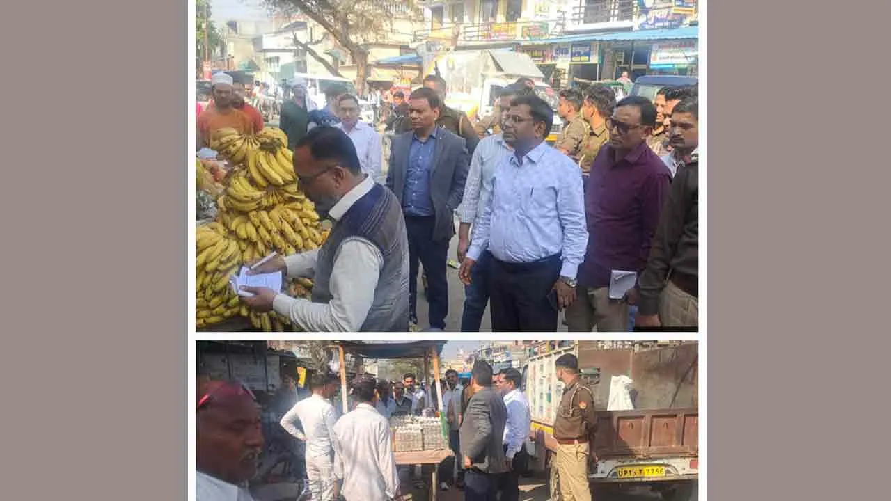 अवैध अतिक्रमण पर एस डी एम की कड़ी कार्यवाही