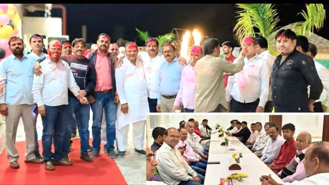 राजपूत संघ ने होली मिलन समारोह का किया आयोजन,एक दूसरे को रंग गुलाल लगाकर प्रेम भाईचारे का दिया संदेश