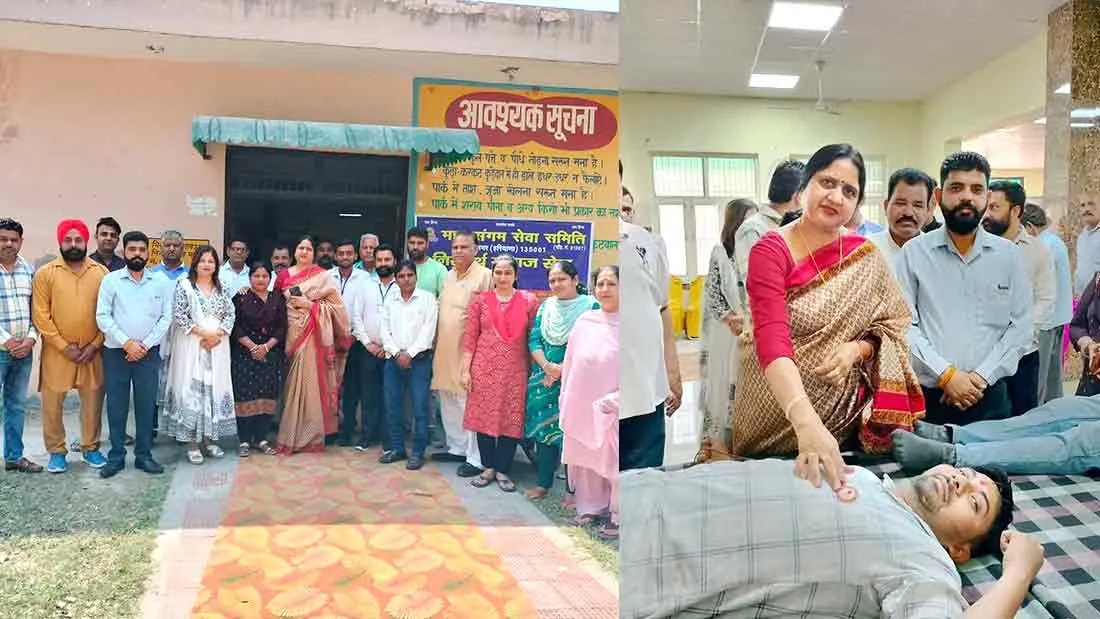 रक्तदान शिविर में पहुंची मेयर सुमन बहमनी, रक्तदान को बताया सबसे बड़ा महादान
