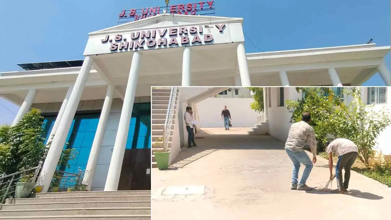 J.S. University: जेएस यूनिवर्सिटी में तीसरे दिन भी प्रशासनिक अधिकारियों ने कराई नापतौल