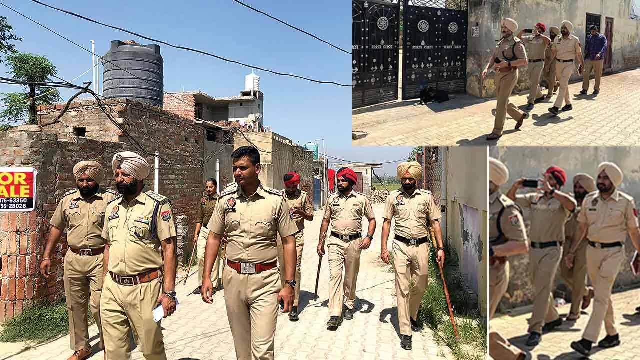 मोगा पुलिस ने ड्रग होटस्पोट व संदिग्ध स्थानों पर चलाया सर्च ऑपरेशन