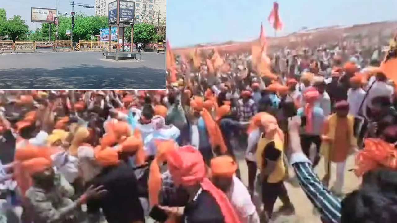 Agra: रक्त स्वाभिमान रैली में क्षत्रियों ने भरी हुंकार, लहराये डंडे व तलवारें