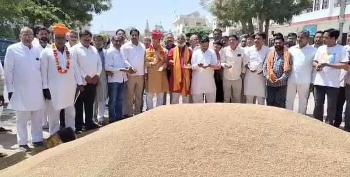 जंक्शन धानमंडी में गेहूं की सरकारी खरीद शुरू