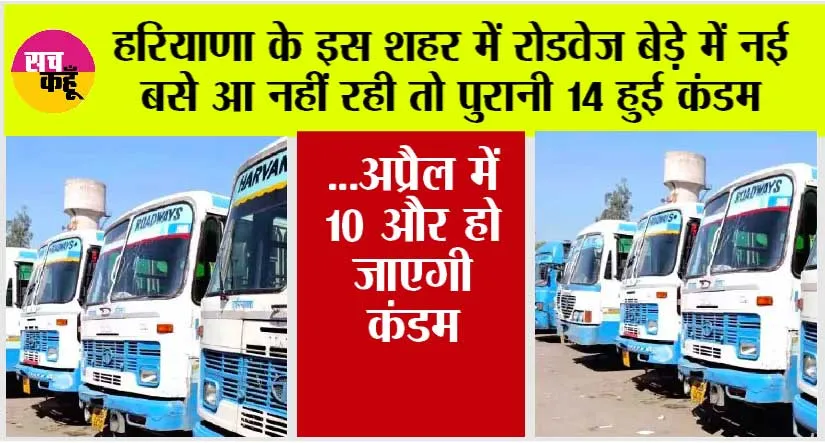 Haryana Roadways: हरियाणा के इस शहर में रोडवेज बेड़े में नई बसे आ नहीं रही तो पुरानी 14 हुई कंडम…अप्रैल में 10 और हो जाएगी कंडम