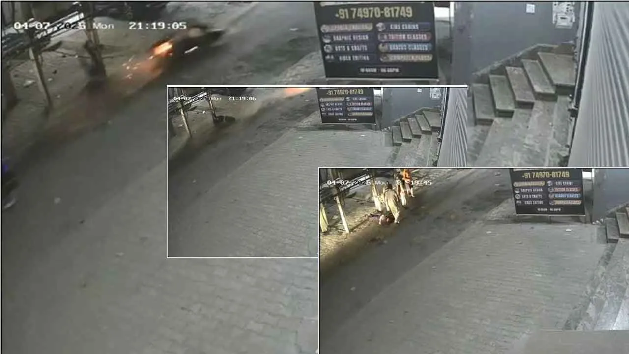 Road Accident: एसडीएम को टक्कर मारते बाइक सवार युवक सीसीटीवी कैमरे में कैद