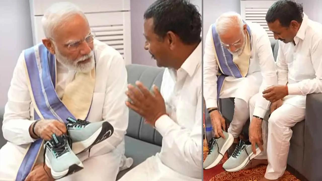 PM Narendra Modi:  कैथल के रामपाल कश्यप को 14 साल बाद खुद प्रधानमंत्री ने पहनाए जूते
