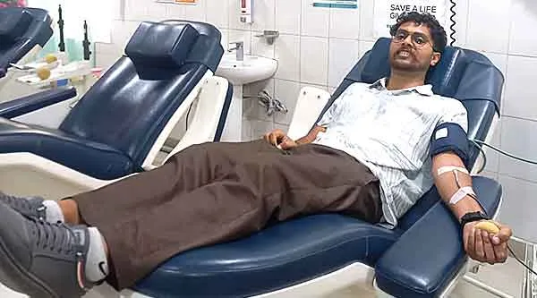 पूज्य गुरु जी की प्रेरणा से 35वीं बार किया जरूरतमंद के लिए रक्तदान
