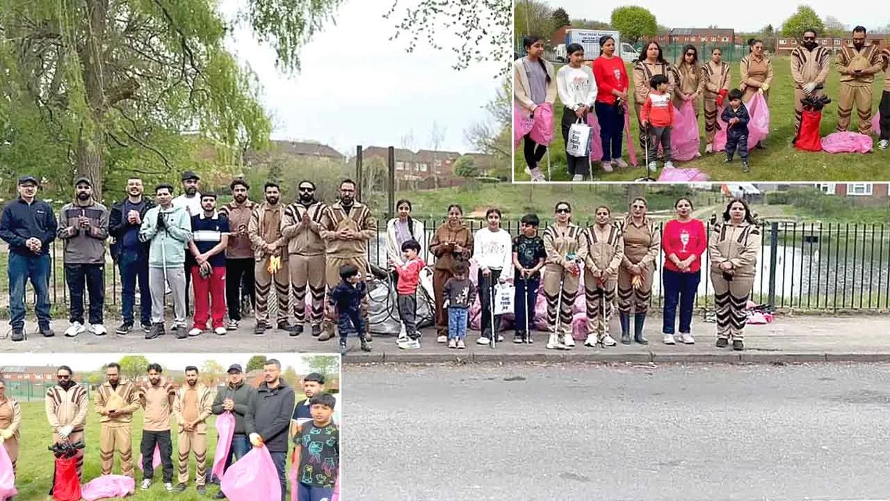 England: डेरा सच्चा सौदा स्थापना माह की खुशी में इंग्लैंड की साध संगत ने चलाया सफाई अभियान