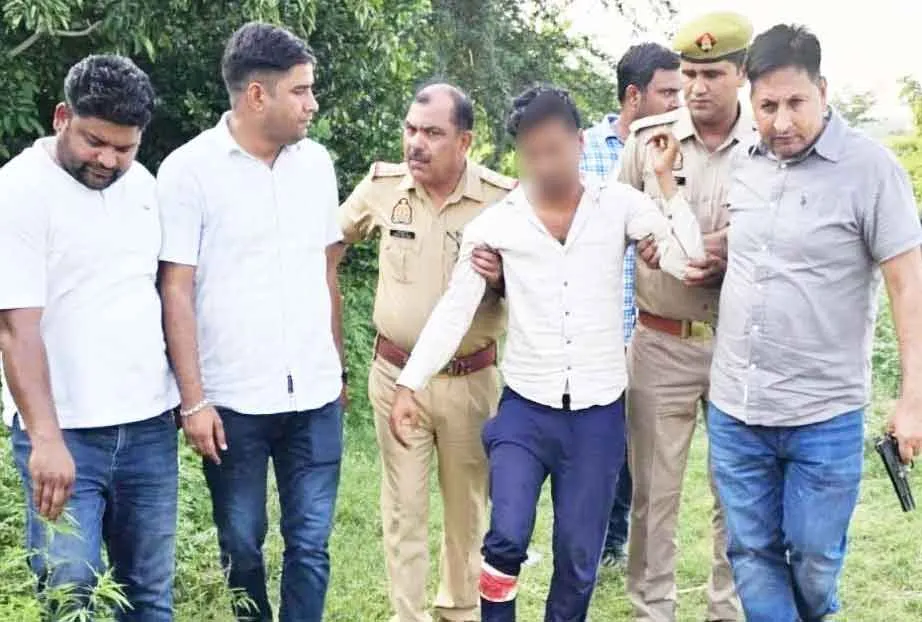 Ghaziabad Encounter: पुलिस मुठभेड़: हत्या में वांछित दो अभियुक्त गिरफ्तार