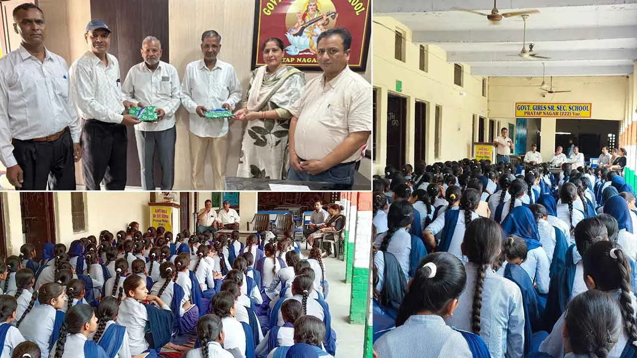 गवर्नमेंट गर्ल्स सीनियर सेकेंडरी स्कूल प्रताप नगर में ज्ञान दान कार्यक्रम का आयोजन