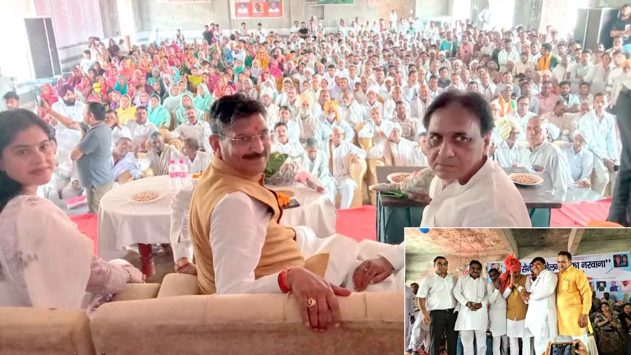 नरवाना में सैनी समाज का शक्ति प्रदर्शन, मंत्री बेदी बोले मेहनती समाज की है अलग पहचान