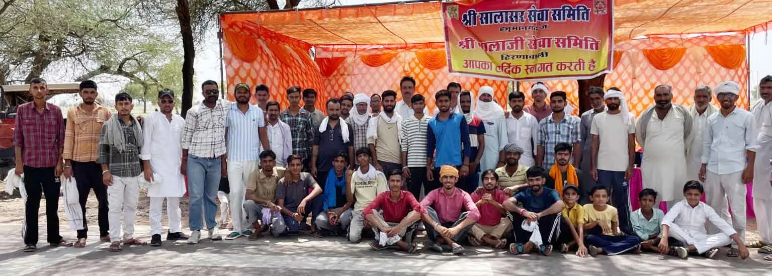 Hanumangarh: भीषण गर्मी में यात्रियों के लिए लगाई मीठे पानी की छबील