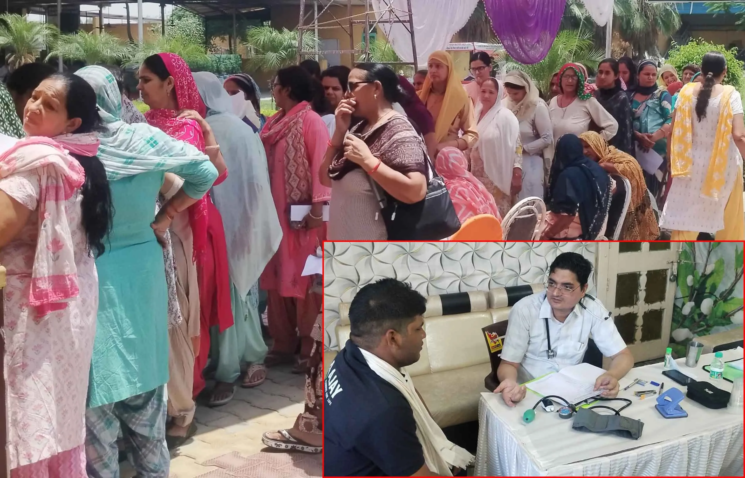 Free Medical Camp in Kaithal: मानवता भलाई केंद्र, कैथल में निशुल्क जाँच शिविर में 630 मरीजो ने करवाई जाँच