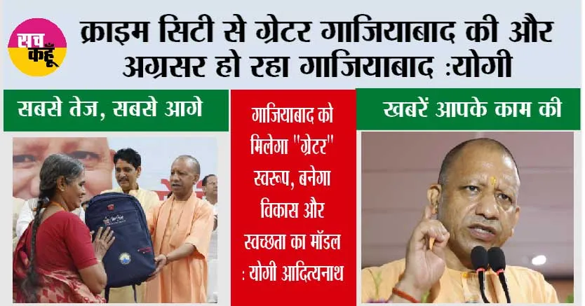 क्राइम सिटी से ग्रेटर गाजियाबाद की और अग्रसर हो रहा गाजियाबाद: योगी