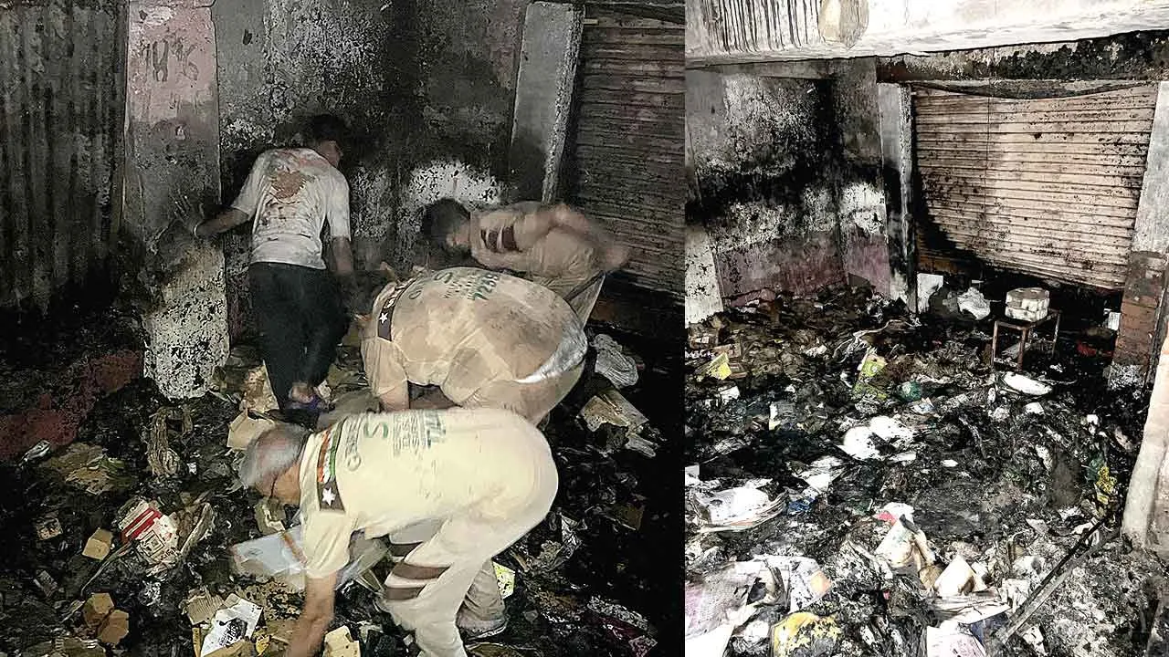 चीका में कबाड़ की दुकान में लगी आग बुझाने में डेरा सच्चा सौदा सेवादारों ने निभाई अहम भूमिका