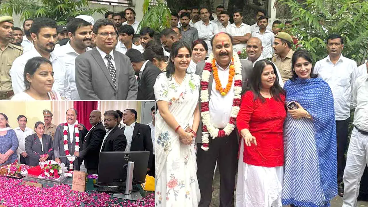 सेवानिवृत्ति पर एडीजे अवधेश कुमार पाण्डेय को दी भावभीनी विदाई