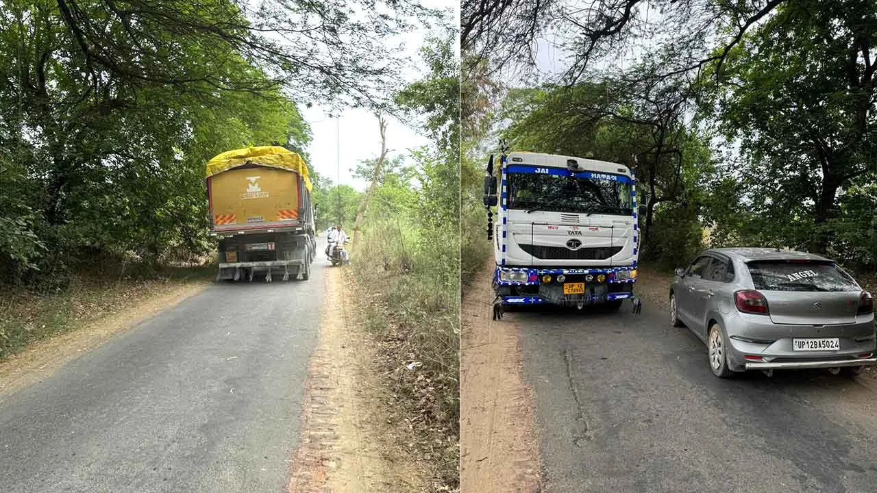 कुतुबपुर गंगनहर पटरी पर ओवरलोड वाहनों की आवाजाही से कांवड़ मार्ग पर संकट