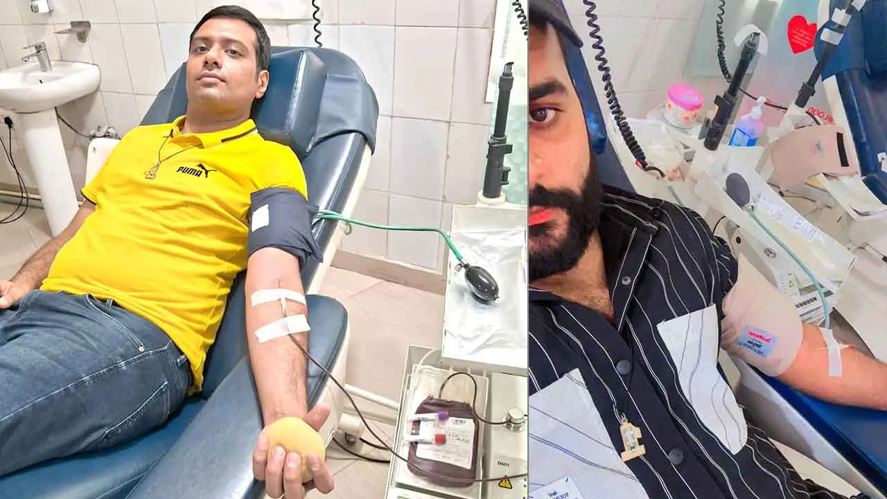 Blood Donation: भरत इन्सां व लवली इन्सां ने रक्तदान किया