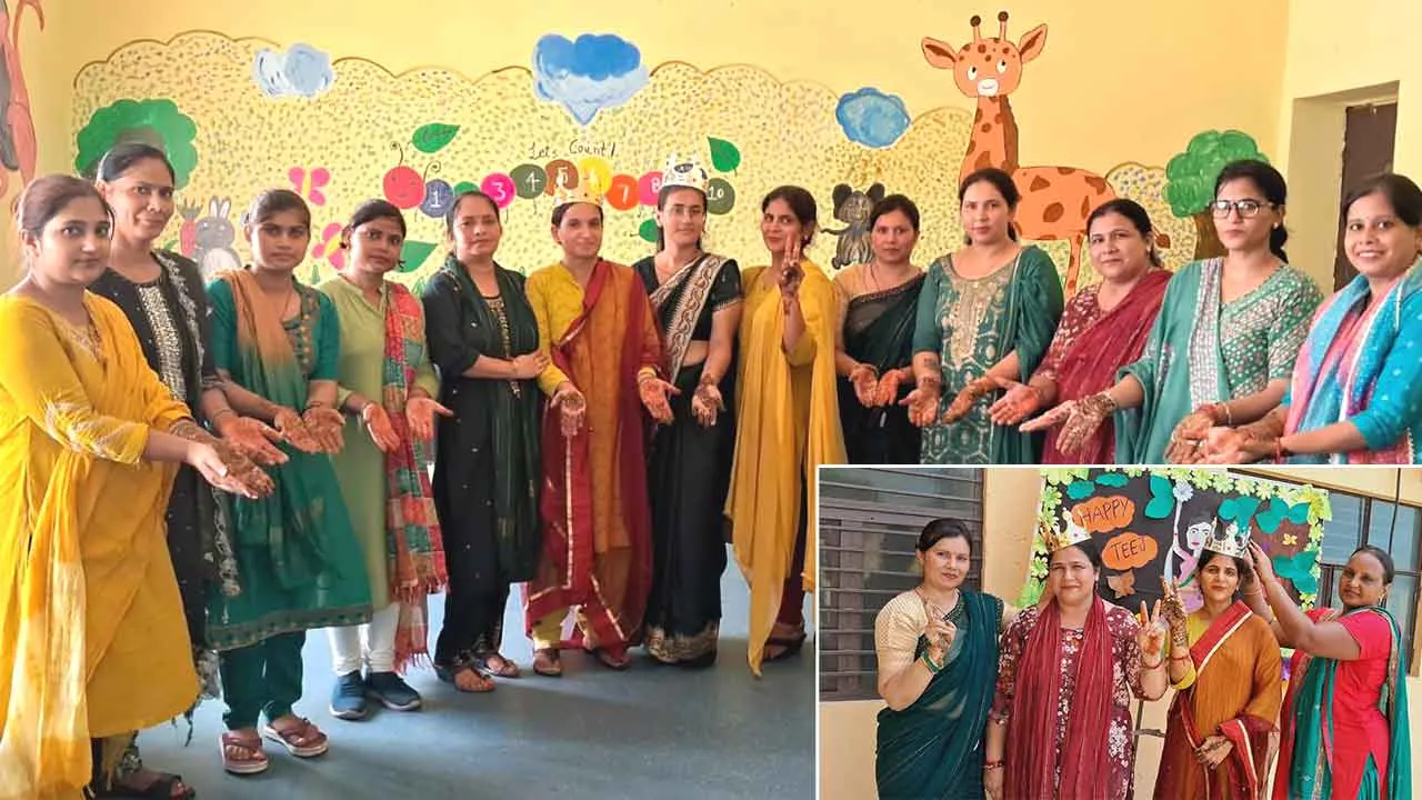 तृषा तोमर के सर सजा तीज क्वींन का ताज