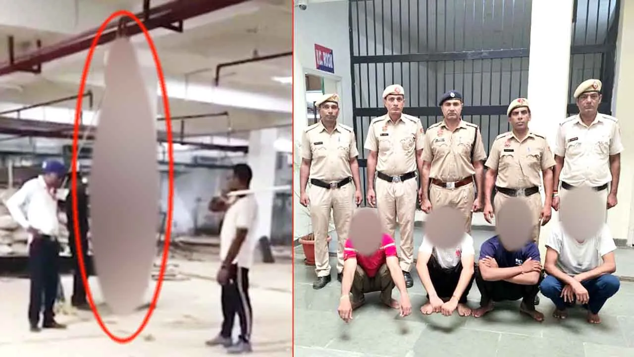 गुरुग्राम: बिल्डिंग में व्यक्ति को उलटा लटकाकर पीटा, पुलिस ने खुद संज्ञान लेकर चार लोग किए काबू