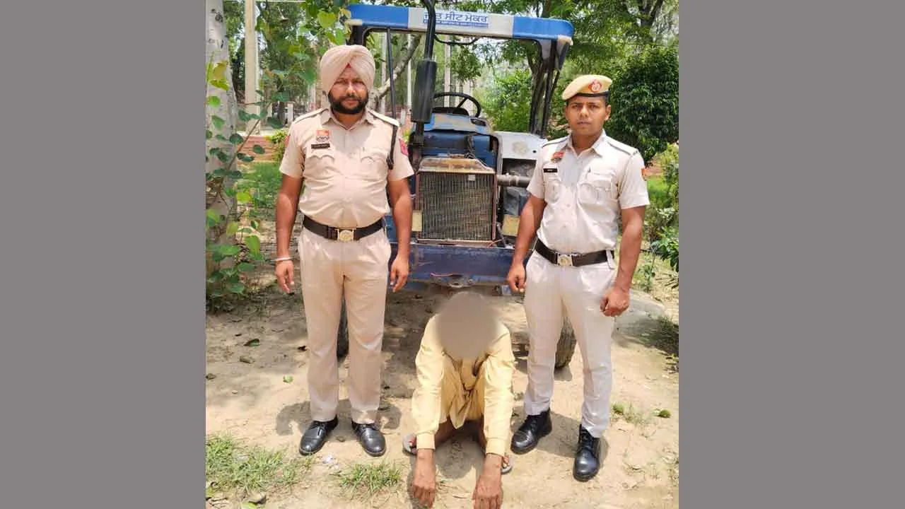 जाखल पुलिस ने ट्रैक्टर चोरी के आरोपी को मात्र तीन घंटे में दबोचा